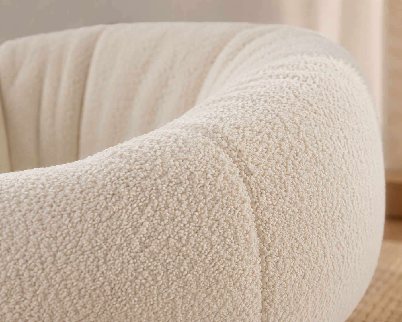 Luxury Bouclé Bean Bag Sofa | Japandi Lounge Chair UK